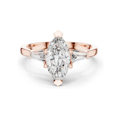 1.47 CT Lab Diamond Solitaire Ring for Women | VVS-VS EF Clarity | 18KT, 14KT, 10KT Gold & 925 Silver | Rose, Yellow, White Gold & Moissanite Options