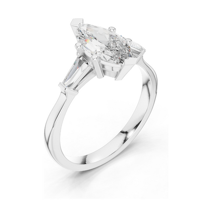 1.47 CT Lab Diamond Solitaire Ring for Women | VVS-VS EF Clarity | 18KT, 14KT, 10KT Gold & 925 Silver | Rose, Yellow, White Gold & Moissanite Options