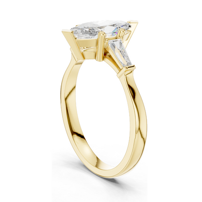 1.47 CT Lab Diamond Solitaire Ring for Women | VVS-VS EF Clarity | 18KT, 14KT, 10KT Gold & 925 Silver | Rose, Yellow, White Gold & Moissanite Options