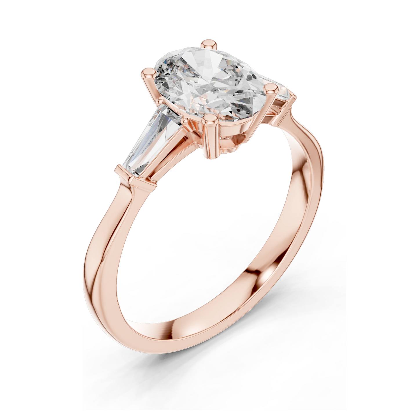 1.47 CT Lab Diamond Ladies Ring | VVS-VS EF Clarity | 18KT, 14KT, 10KT Gold & 925 Silver | Rose, Yellow, White Gold & Moissanite Options