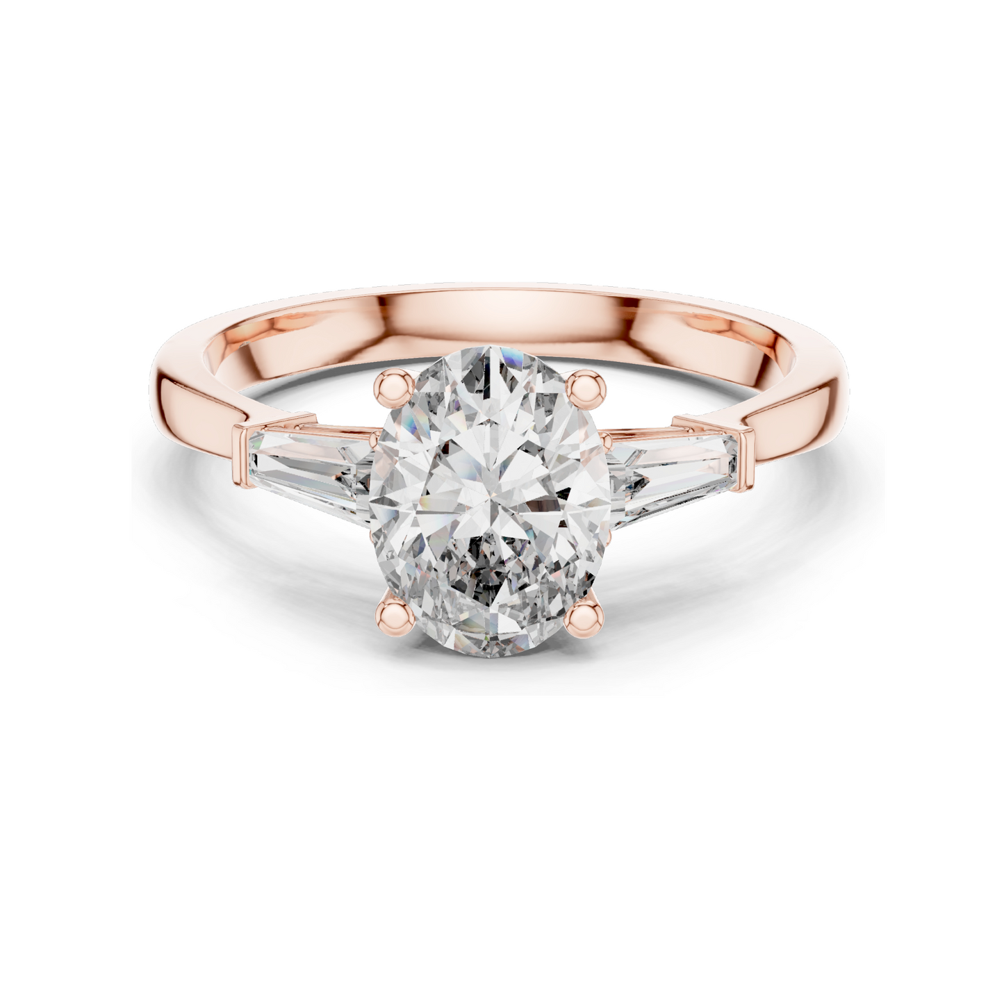 1.47 CT Lab Diamond Ladies Ring | VVS-VS EF Clarity | 18KT, 14KT, 10KT Gold & 925 Silver | Rose, Yellow, White Gold & Moissanite Options