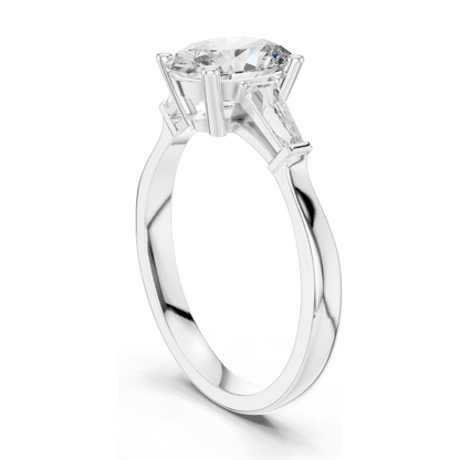 1.47 CT Lab Diamond Ladies Ring | VVS-VS EF Clarity | 18KT, 14KT, 10KT Gold & 925 Silver | Rose, Yellow, White Gold & Moissanite Options