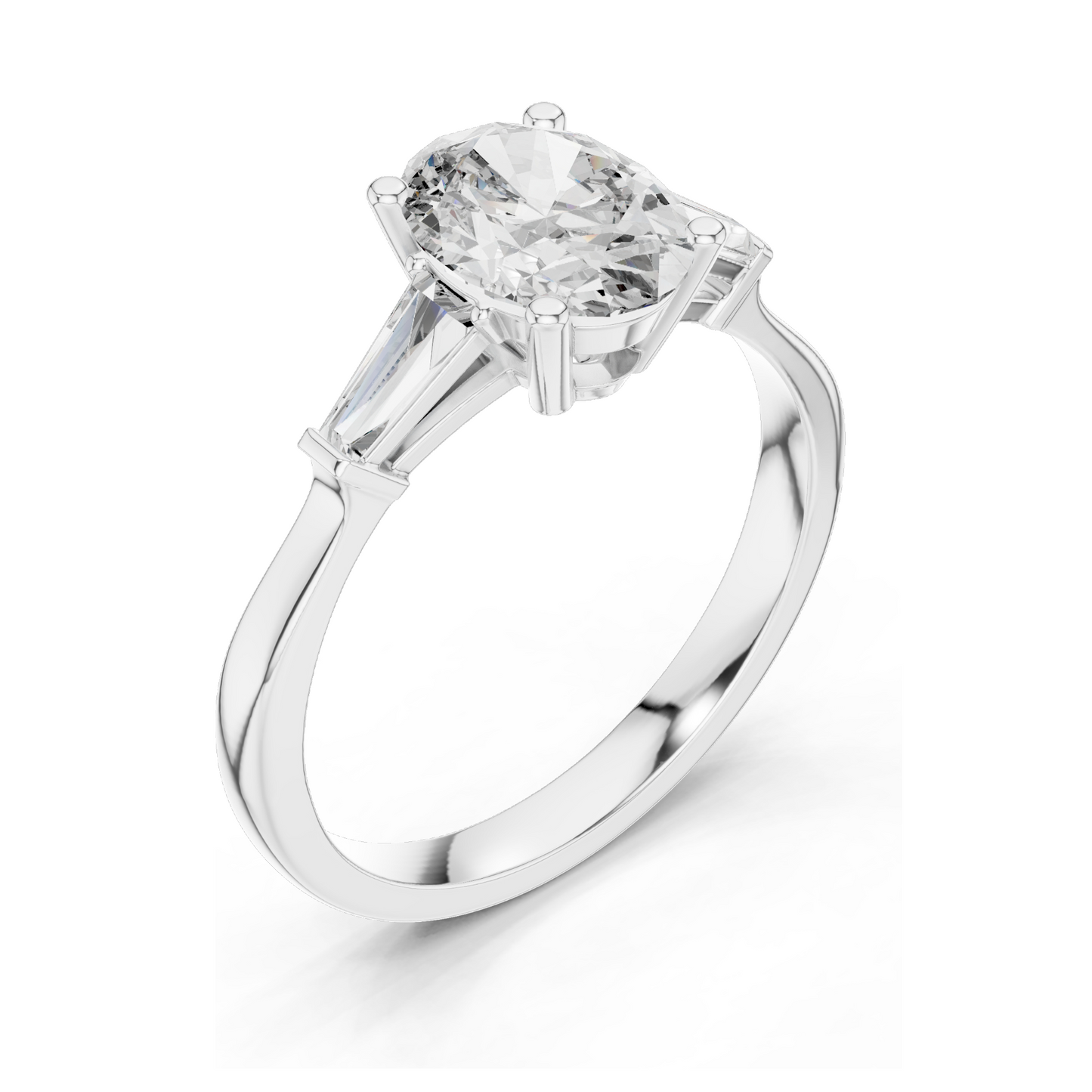 1.47 CT Lab Diamond Ladies Ring | VVS-VS EF Clarity | 18KT, 14KT, 10KT Gold & 925 Silver | Rose, Yellow, White Gold & Moissanite Options