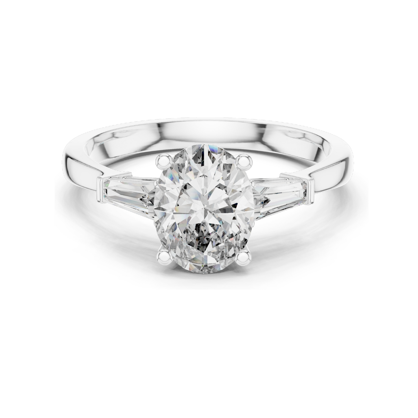 1.47 CT Lab Diamond Ladies Ring | VVS-VS EF Clarity | 18KT, 14KT, 10KT Gold & 925 Silver | Rose, Yellow, White Gold & Moissanite Options