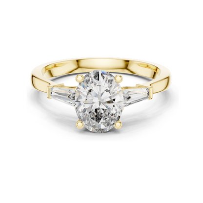 1.47 CT Lab Diamond Ladies Ring | VVS-VS EF Clarity | 18KT, 14KT, 10KT Gold & 925 Silver | Rose, Yellow, White Gold & Moissanite Options