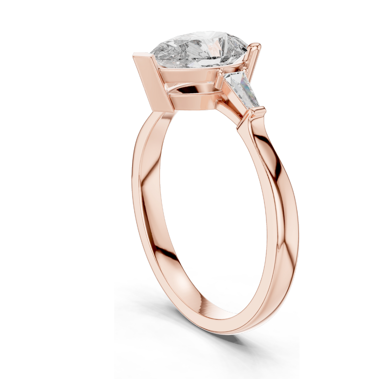 1.39 CT Lab Diamond Pear-Shaped Ring for Women | VVS-VS EF Clarity | 18KT, 14KT, 10KT Gold & 925 Silver | Rose, Yellow, White Gold & Moissanite Options