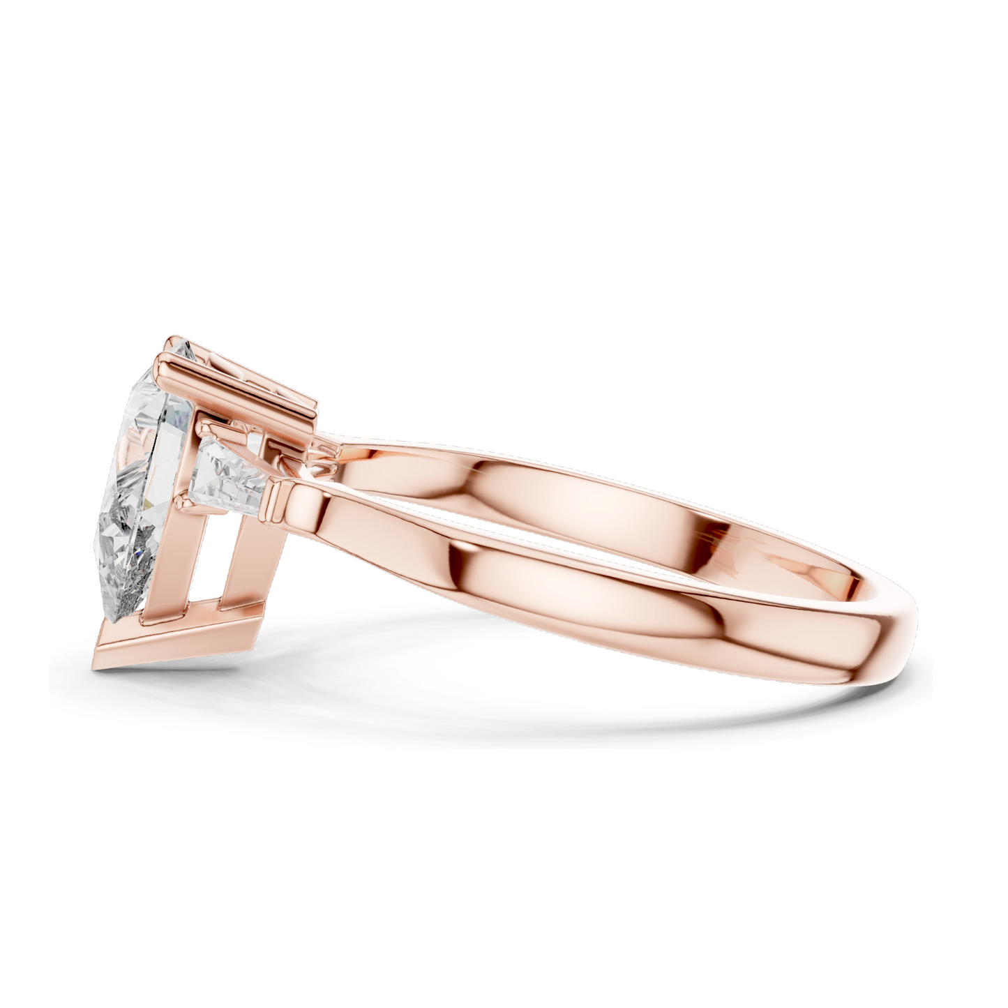 1.39 CT Lab Diamond Pear-Shaped Ring for Women | VVS-VS EF Clarity | 18KT, 14KT, 10KT Gold & 925 Silver | Rose, Yellow, White Gold & Moissanite Options