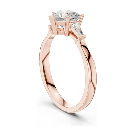 1.15 CT Lab Diamond Heart-Shaped Ring for Women | VVS-VS EF Clarity | 18KT, 14KT, 10KT Gold & 925 Silver | Rose, Yellow, White Gold & Moissanite Options