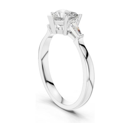 1.15 CT Lab Diamond Heart-Shaped Ring for Women | VVS-VS EF Clarity | 18KT, 14KT, 10KT Gold & 925 Silver | Rose, Yellow, White Gold & Moissanite Options