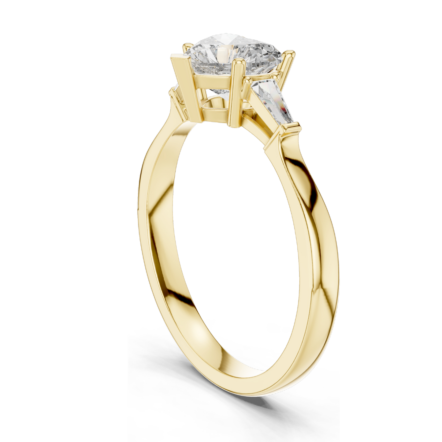 1.15 CT Lab Diamond Heart-Shaped Ring for Women | VVS-VS EF Clarity | 18KT, 14KT, 10KT Gold & 925 Silver | Rose, Yellow, White Gold & Moissanite Options