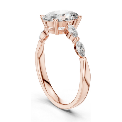 17 CT Lab Grown Diamond Ring for Women | VVS-VS EF Clarity | 18KT, 14KT, 10KT Gold & 925 Silver | Rose, Yellow, White Gold & Moissanite Options