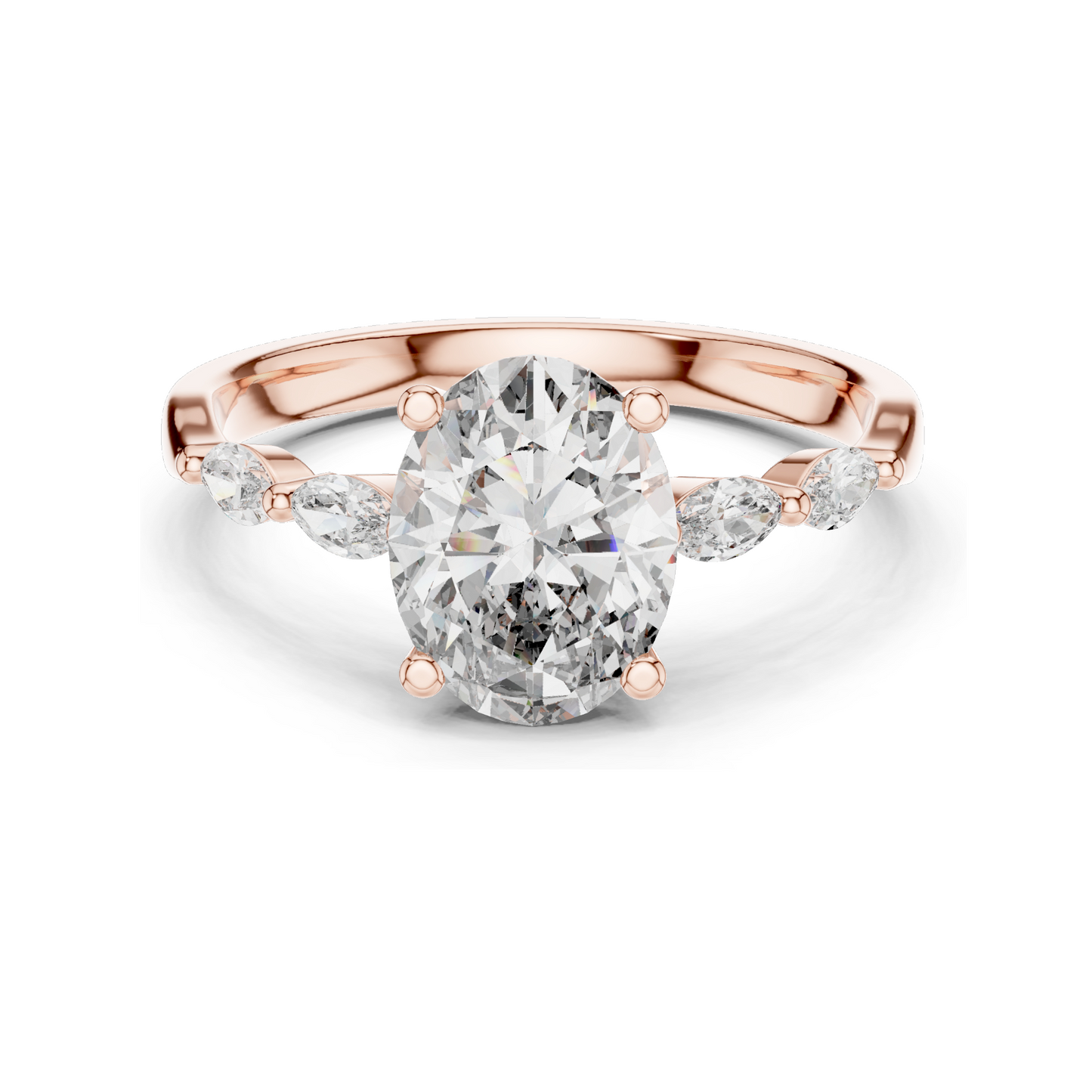 17 CT Lab Grown Diamond Ring for Women | VVS-VS EF Clarity | 18KT, 14KT, 10KT Gold & 925 Silver | Rose, Yellow, White Gold & Moissanite Options