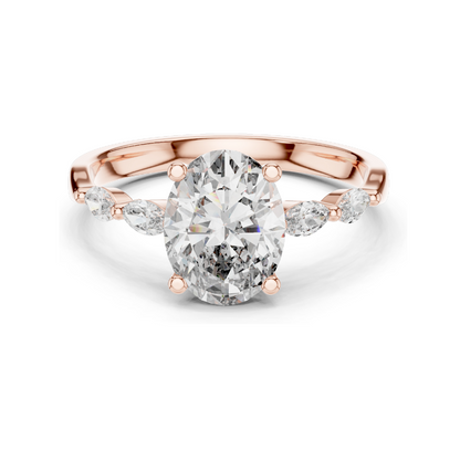 17 CT Lab Grown Diamond Ring for Women | VVS-VS EF Clarity | 18KT, 14KT, 10KT Gold & 925 Silver | Rose, Yellow, White Gold & Moissanite Options