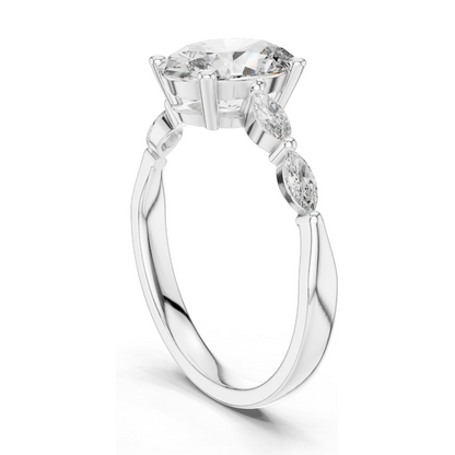 17 CT Lab Grown Diamond Ring for Women | VVS-VS EF Clarity | 18KT, 14KT, 10KT Gold & 925 Silver | Rose, Yellow, White Gold & Moissanite Options