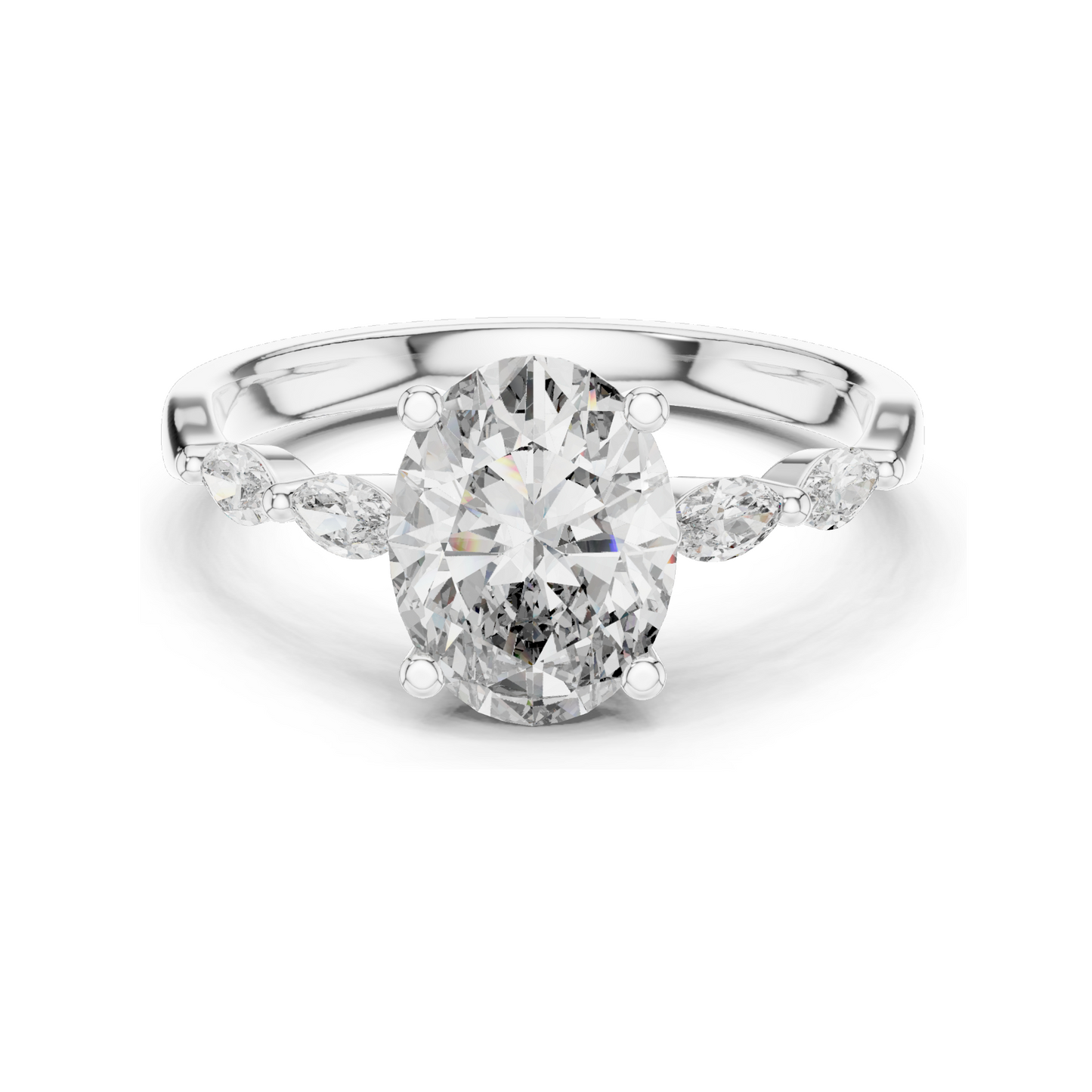 17 CT Lab Grown Diamond Ring for Women | VVS-VS EF Clarity | 18KT, 14KT, 10KT Gold & 925 Silver | Rose, Yellow, White Gold & Moissanite Options