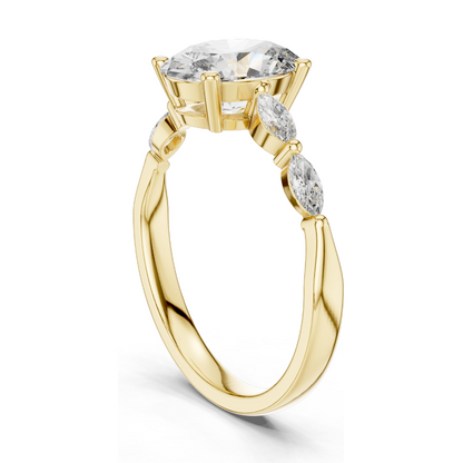 17 CT Lab Grown Diamond Ring for Women | VVS-VS EF Clarity | 18KT, 14KT, 10KT Gold & 925 Silver | Rose, Yellow, White Gold & Moissanite Options