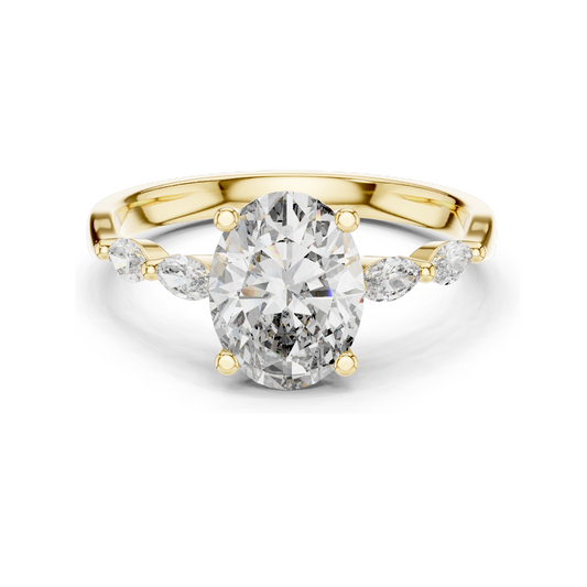 17 CT Lab Grown Diamond Ring for Women | VVS-VS EF Clarity | 18KT, 14KT, 10KT Gold & 925 Silver | Rose, Yellow, White Gold & Moissanite Options