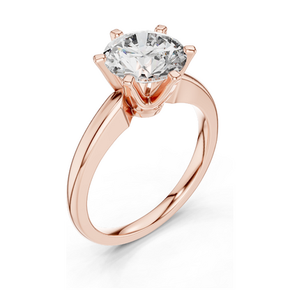 1.17 CT Lab Diamond Solitaire Ring for Women | VVS-VS Clarity | 18KT, 14KT, 10KT Gold & 925 Silver | Rose, Yellow, White Gold & Moissanite Options