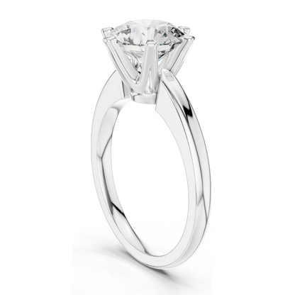 1.17 CT Lab Diamond Solitaire Ring for Women | VVS-VS Clarity | 18KT, 14KT, 10KT Gold & 925 Silver | Rose, Yellow, White Gold & Moissanite Options
