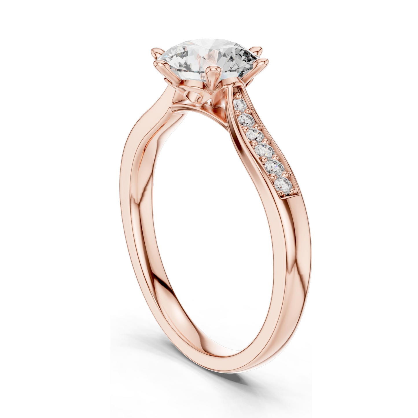 1.264 CT Lab Diamond Solitaire Ring for Women | VVS-VS EF Clarity | 18KT, 14KT, 10KT Gold & 925 Silver | Rose, Yellow, White Gold & Moissanite Options