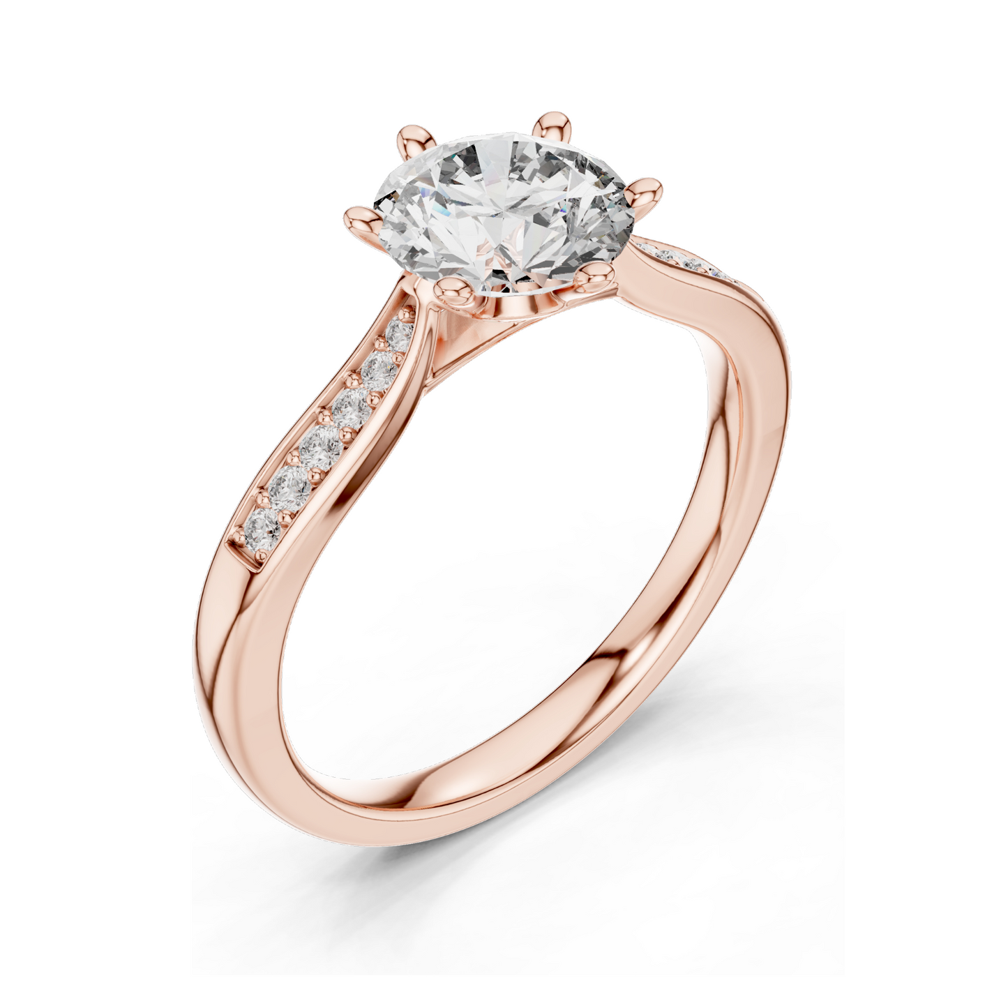 1.264 CT Lab Diamond Solitaire Ring for Women | VVS-VS EF Clarity | 18KT, 14KT, 10KT Gold & 925 Silver | Rose, Yellow, White Gold & Moissanite Options