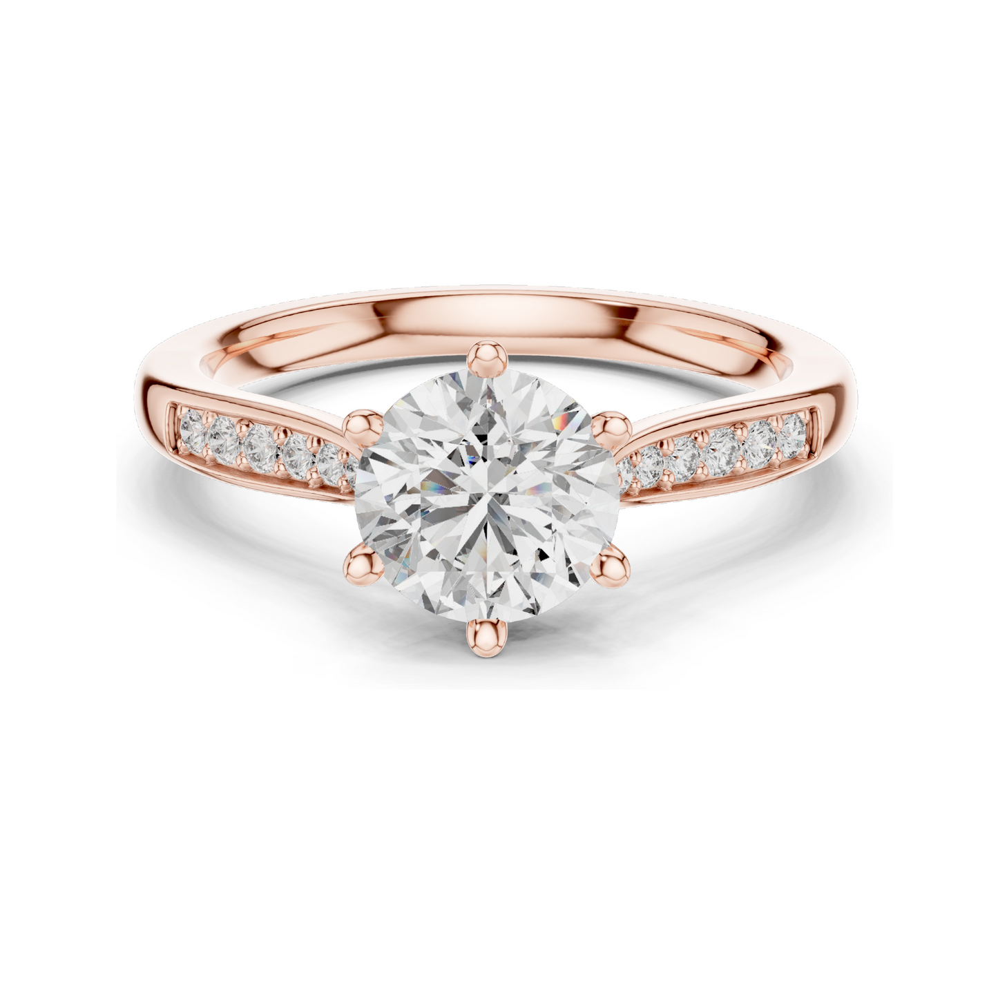 1.264 CT Lab Diamond Solitaire Ring for Women | VVS-VS EF Clarity | 18KT, 14KT, 10KT Gold & 925 Silver | Rose, Yellow, White Gold & Moissanite Options