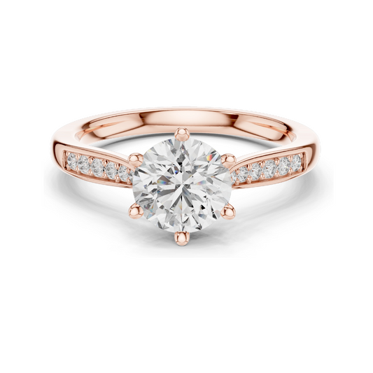 1.264 CT Lab Diamond Solitaire Ring for Women | VVS-VS EF Clarity | 18KT, 14KT, 10KT Gold & 925 Silver | Rose, Yellow, White Gold & Moissanite Options