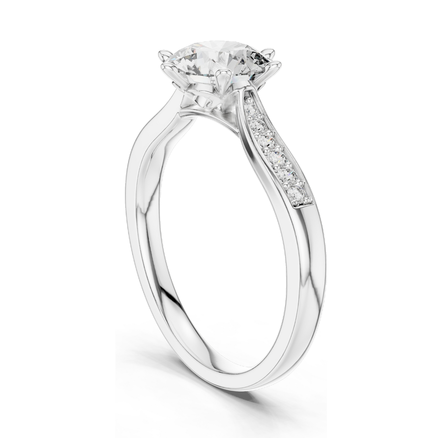 1.264 CT Lab Diamond Solitaire Ring for Women | VVS-VS EF Clarity | 18KT, 14KT, 10KT Gold & 925 Silver | Rose, Yellow, White Gold & Moissanite Options