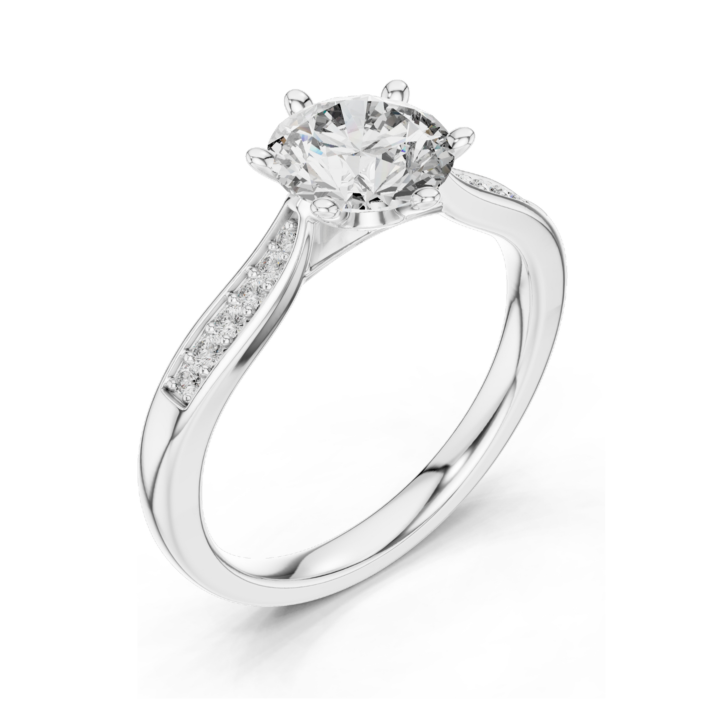 1.264 CT Lab Diamond Solitaire Ring for Women | VVS-VS EF Clarity | 18KT, 14KT, 10KT Gold & 925 Silver | Rose, Yellow, White Gold & Moissanite Options