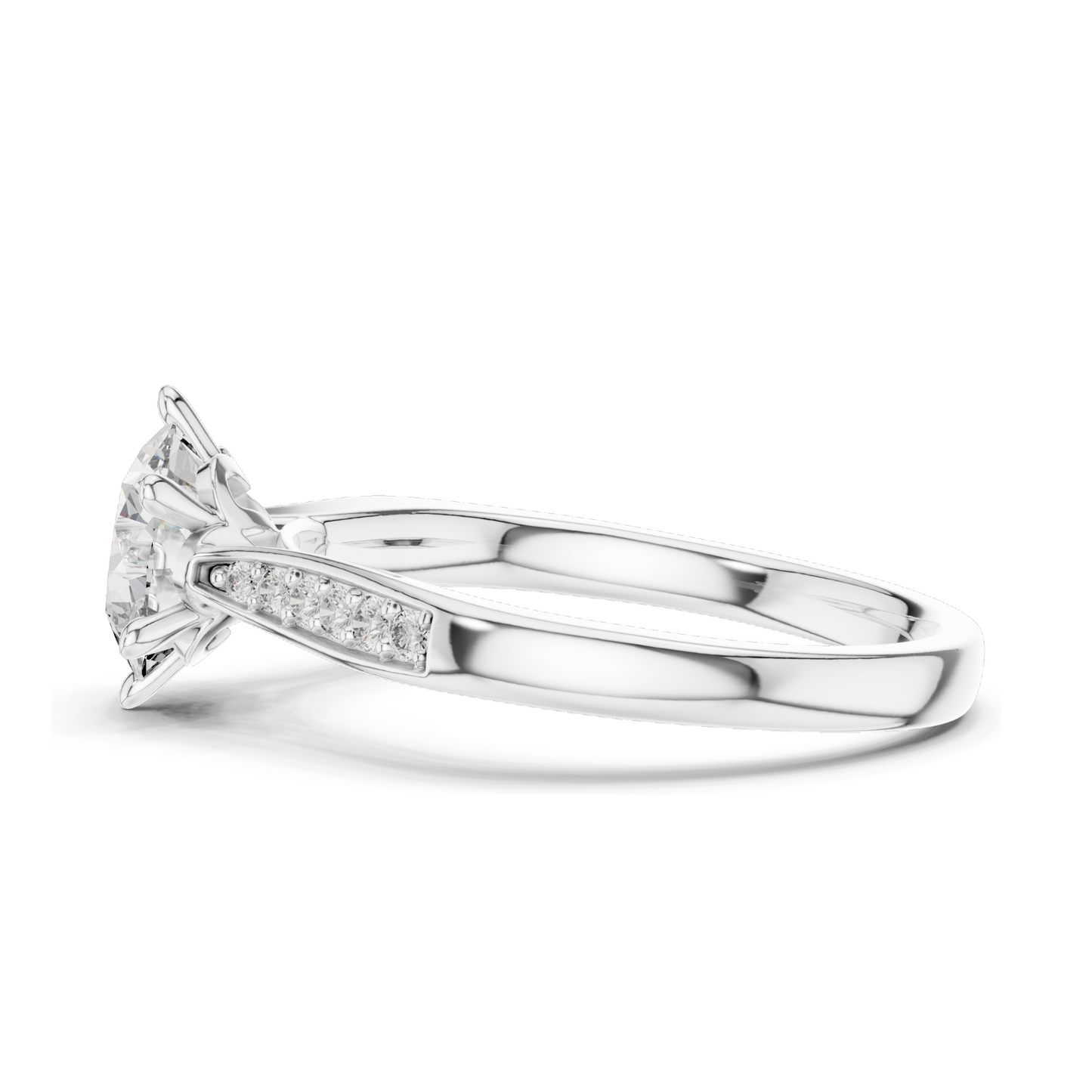 1.264 CT Lab Diamond Solitaire Ring for Women | VVS-VS EF Clarity | 18KT, 14KT, 10KT Gold & 925 Silver | Rose, Yellow, White Gold & Moissanite Options