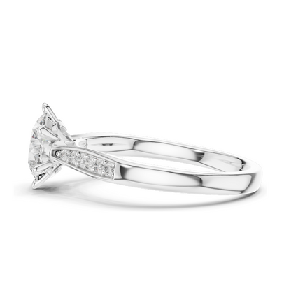 1.264 CT Lab Diamond Solitaire Ring for Women | VVS-VS EF Clarity | 18KT, 14KT, 10KT Gold & 925 Silver | Rose, Yellow, White Gold & Moissanite Options