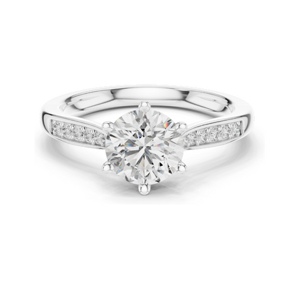 1.264 CT Lab Diamond Solitaire Ring for Women | VVS-VS EF Clarity | 18KT, 14KT, 10KT Gold & 925 Silver | Rose, Yellow, White Gold & Moissanite Options