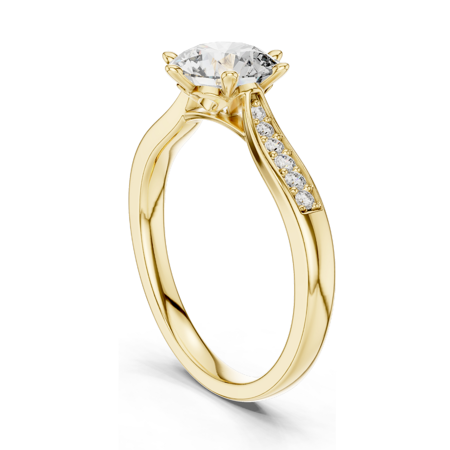 1.264 CT Lab Diamond Solitaire Ring for Women | VVS-VS EF Clarity | 18KT, 14KT, 10KT Gold & 925 Silver | Rose, Yellow, White Gold & Moissanite Options