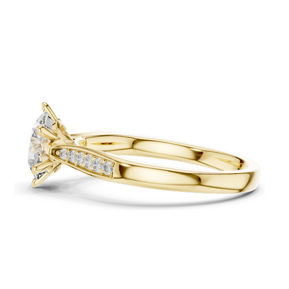 1.264 CT Lab Diamond Solitaire Ring for Women | VVS-VS EF Clarity | 18KT, 14KT, 10KT Gold & 925 Silver | Rose, Yellow, White Gold & Moissanite Options
