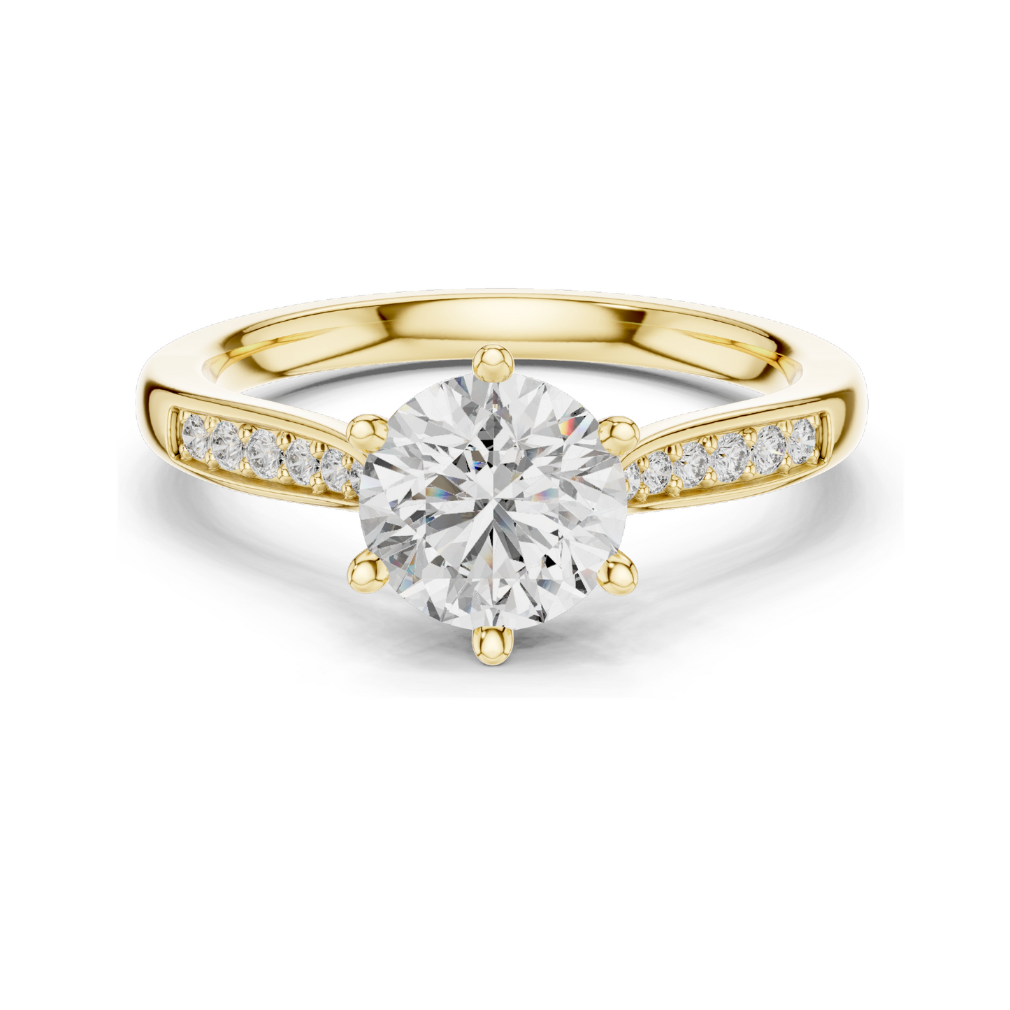1.264 CT Lab Diamond Solitaire Ring for Women | VVS-VS EF Clarity | 18KT, 14KT, 10KT Gold & 925 Silver | Rose, Yellow, White Gold & Moissanite Options