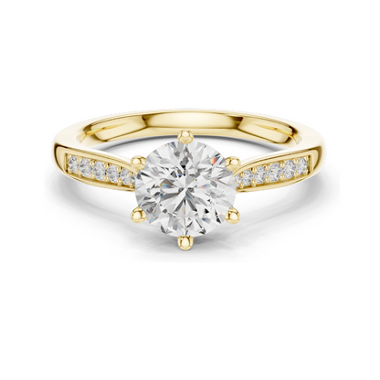 1.264 CT Lab Diamond Solitaire Ring for Women | VVS-VS EF Clarity | 18KT, 14KT, 10KT Gold & 925 Silver | Rose, Yellow, White Gold & Moissanite Options