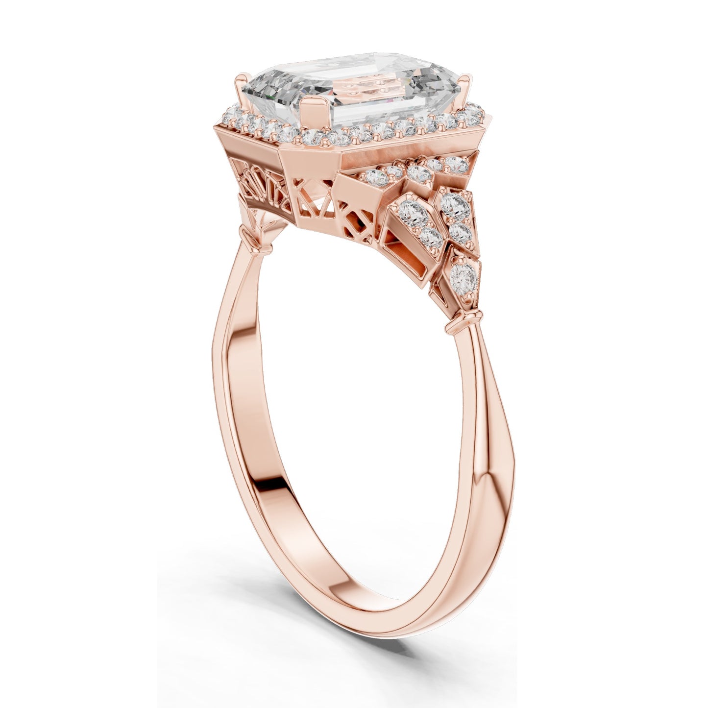 1.951 CT Lab Diamond Engagement Ring | VVS-VS EF Clarity | 18KT, 14KT, 10KT Gold & 925 Silver | Rose, Yellow, White Gold & Moissanite Options