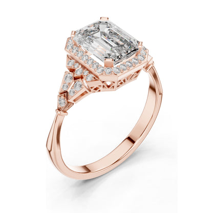 1.951 CT Lab Diamond Engagement Ring | VVS-VS EF Clarity | 18KT, 14KT, 10KT Gold & 925 Silver | Rose, Yellow, White Gold & Moissanite Options