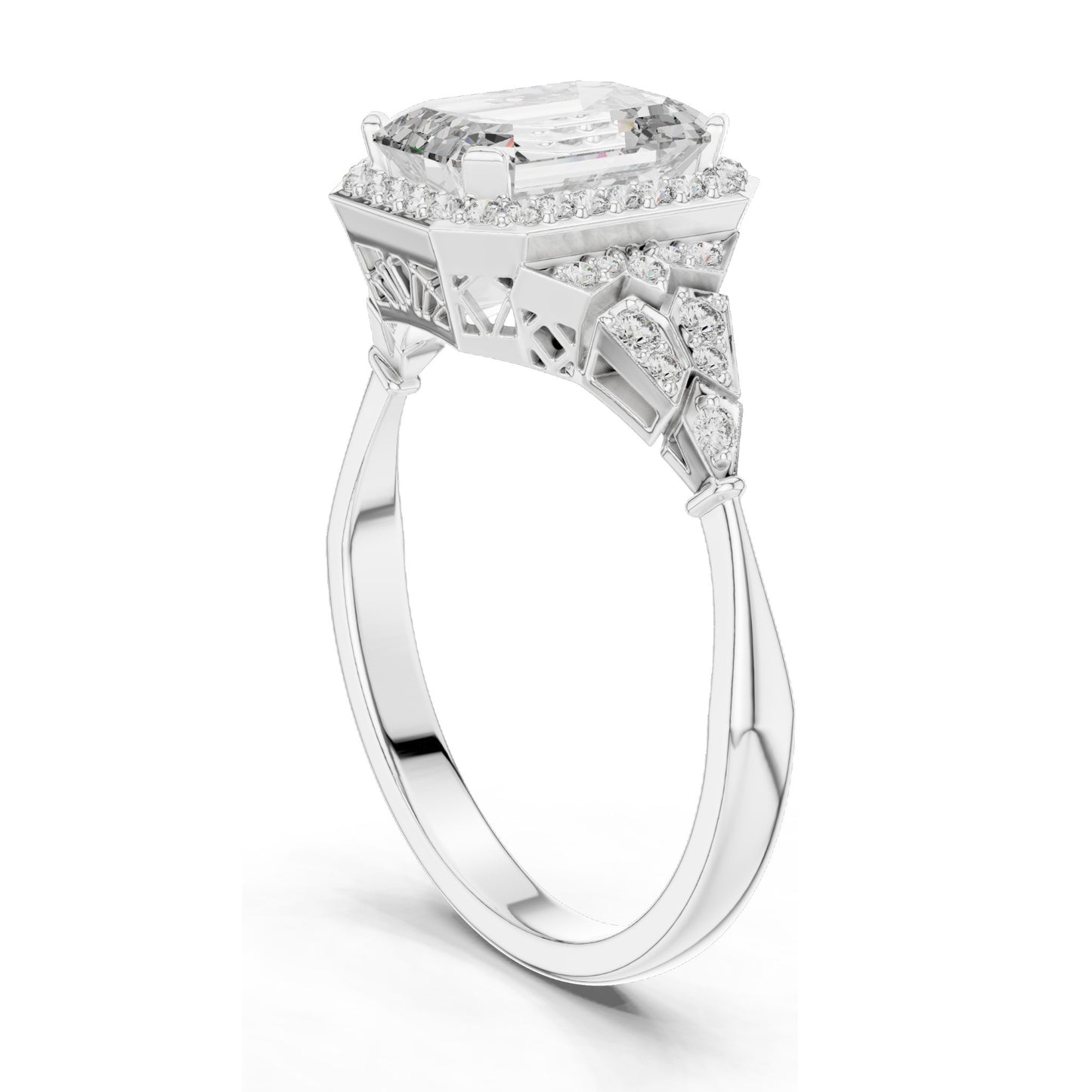 1.951 CT Lab Diamond Engagement Ring | VVS-VS EF Clarity | 18KT, 14KT, 10KT Gold & 925 Silver | Rose, Yellow, White Gold & Moissanite Options