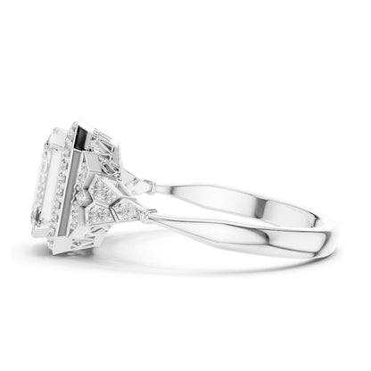 1.951 CT Lab Diamond Engagement Ring | VVS-VS EF Clarity | 18KT, 14KT, 10KT Gold & 925 Silver | Rose, Yellow, White Gold & Moissanite Options