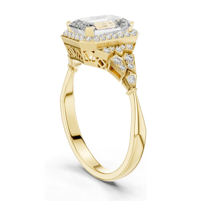 1.951 CT Lab Diamond Engagement Ring | VVS-VS EF Clarity | 18KT, 14KT, 10KT Gold & 925 Silver | Rose, Yellow, White Gold & Moissanite Options