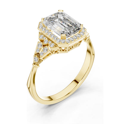 1.951 CT Lab Diamond Engagement Ring | VVS-VS EF Clarity | 18KT, 14KT, 10KT Gold & 925 Silver | Rose, Yellow, White Gold & Moissanite Options