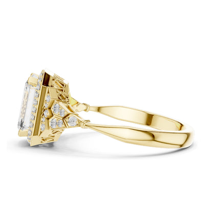 1.951 CT Lab Diamond Engagement Ring | VVS-VS EF Clarity | 18KT, 14KT, 10KT Gold & 925 Silver | Rose, Yellow, White Gold & Moissanite Options