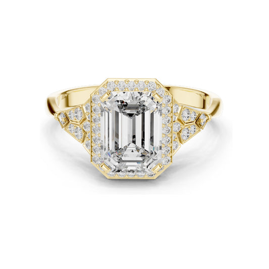 1.951 CT Lab Diamond Engagement Ring | VVS-VS EF Clarity | 18KT, 14KT, 10KT Gold & 925 Silver | Rose, Yellow, White Gold & Moissanite Options
