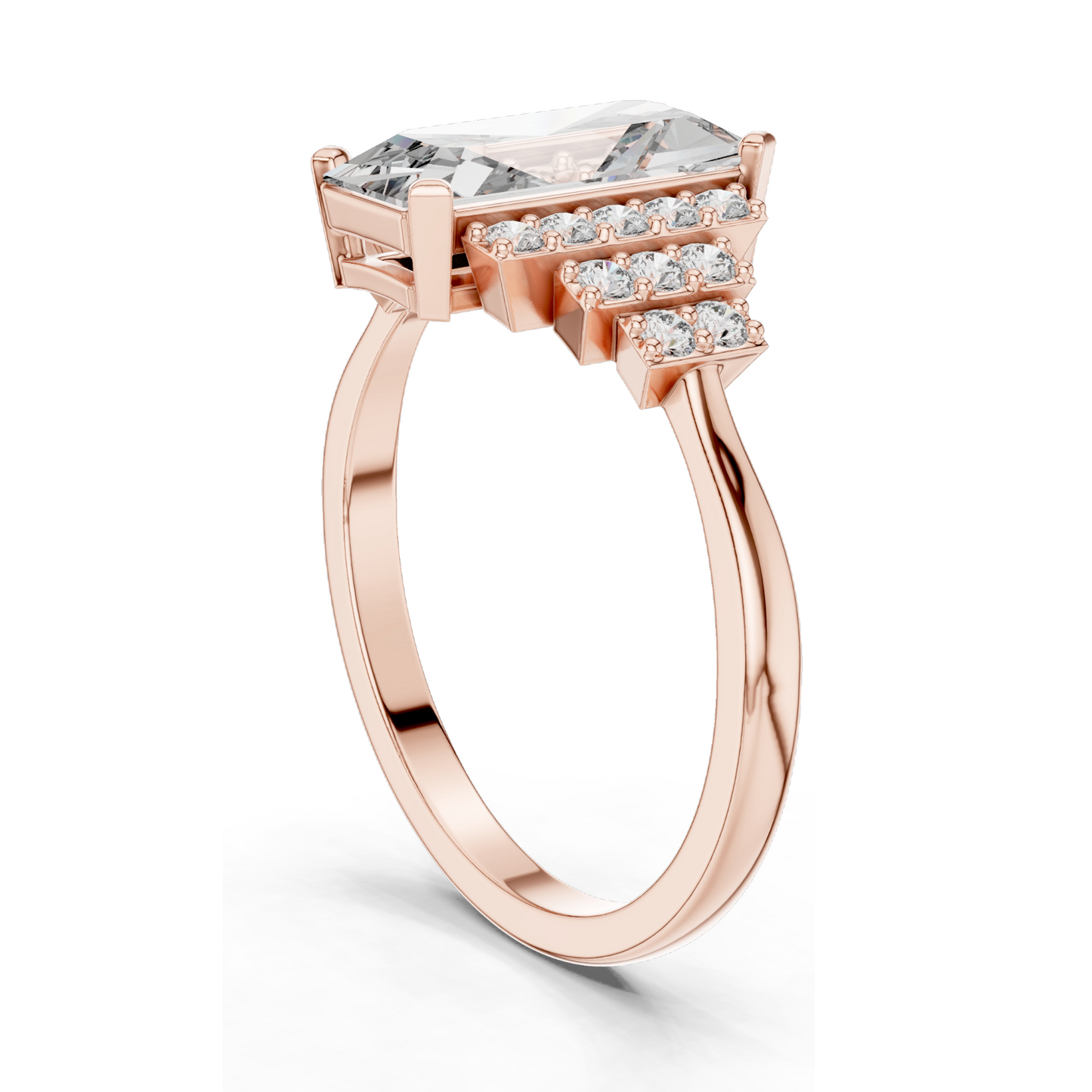 2.04 CT Lab Diamond Ladies Ring | VVS-VS EF Clarity | 18KT, 14KT, 10KT Gold & 925 Silver | Rose, Yellow, White Gold & Moissanite Options