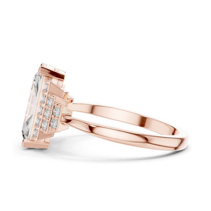 2.04 CT Lab Diamond Ladies Ring | VVS-VS EF Clarity | 18KT, 14KT, 10KT Gold & 925 Silver | Rose, Yellow, White Gold & Moissanite Options