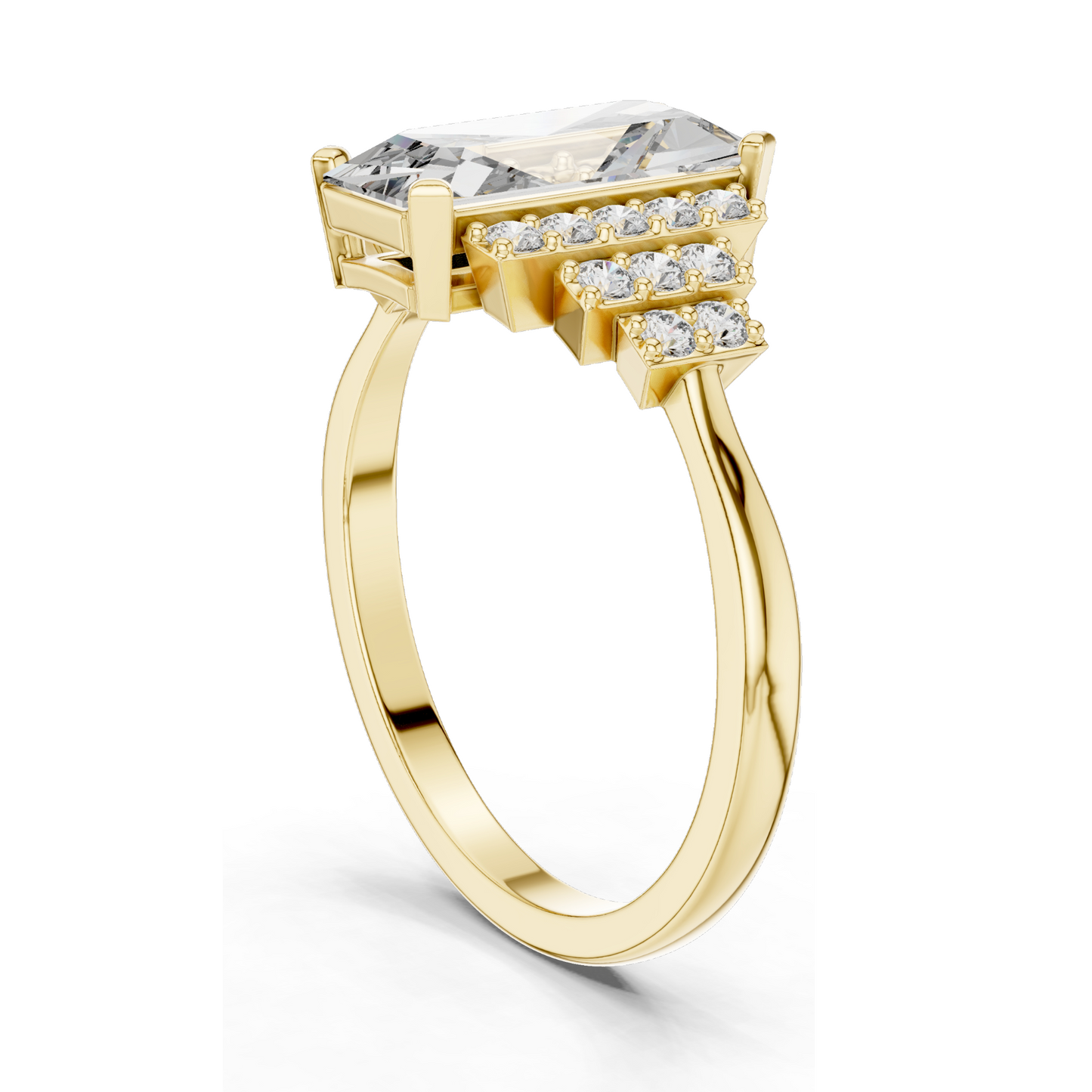 2.04 CT Lab Diamond Ladies Ring | VVS-VS EF Clarity | 18KT, 14KT, 10KT Gold & 925 Silver | Rose, Yellow, White Gold & Moissanite Options