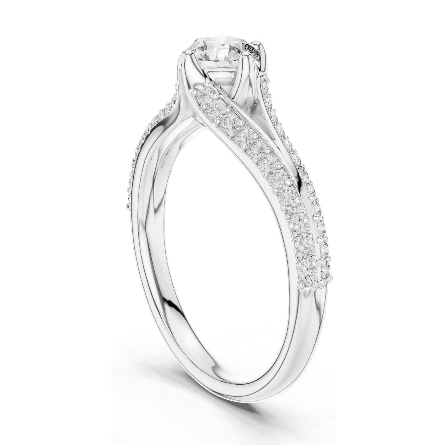 0.832 CT Round Lab Diamond Ring | 18KT, 14KT, 10KT Gold & 925 Silver | Rose, Yellow, White Gold | Moissanite Option