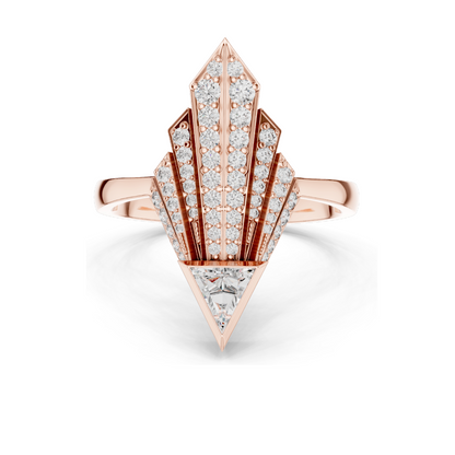 0.577 CT Lab Diamond Ladies Ring | VVS-VS EF Clarity | 18KT, 14KT, 10KT Gold & 925 Silver | Rose, Yellow, White Gold & Moissanite Options