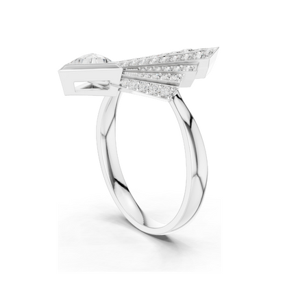 0.577 CT Lab Diamond Ladies Ring | VVS-VS EF Clarity | 18KT, 14KT, 10KT Gold & 925 Silver | Rose, Yellow, White Gold & Moissanite Options